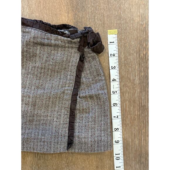 JANIE and JACK Brown Tweed Velvet Bow Skirt Infant size 18-24 months - Picture 5 of 6